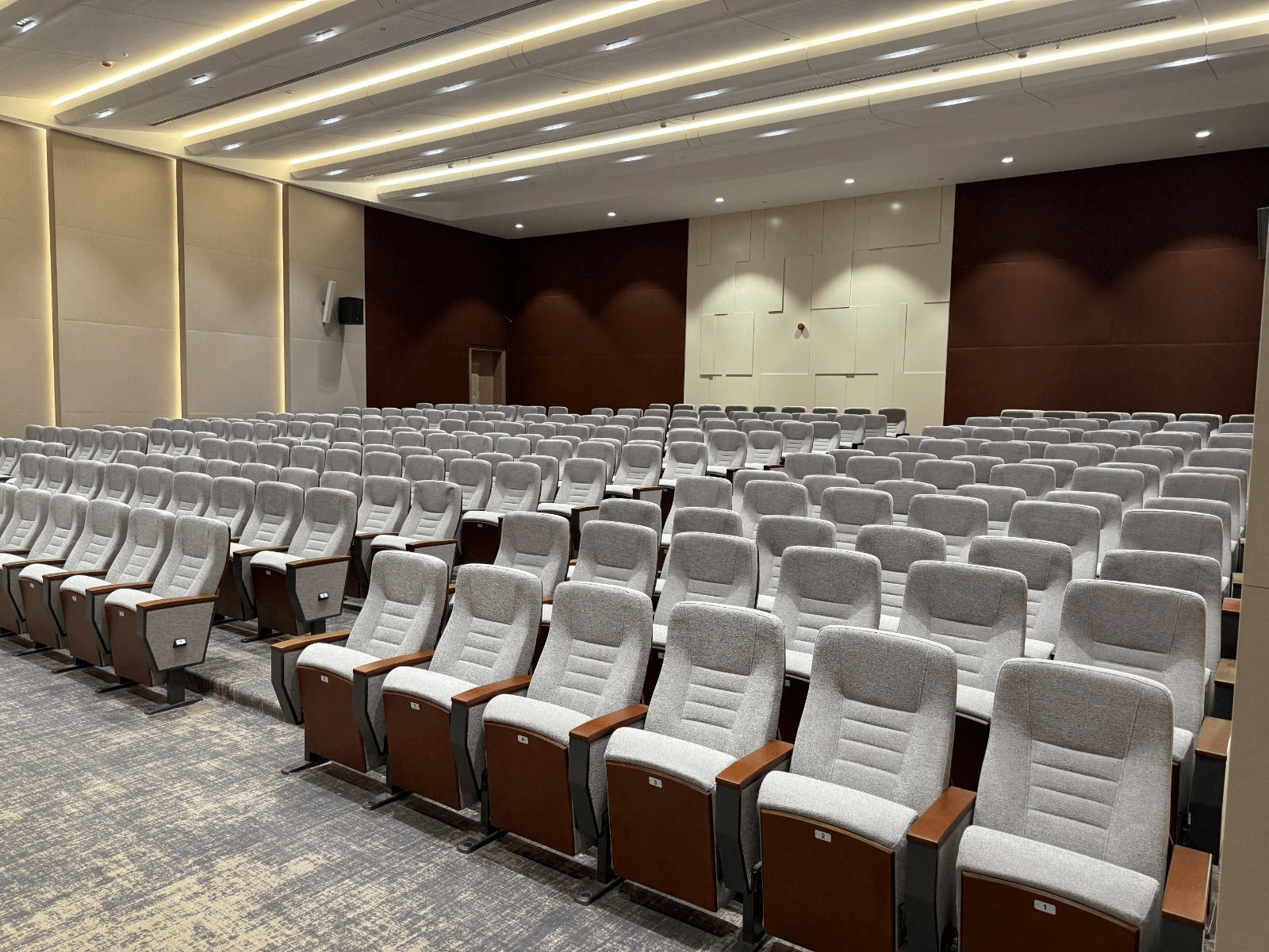 How Can Lecture Hall Seating Be Designed to Improve Visibility and Acoustics?